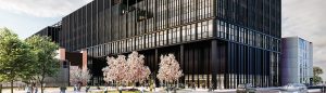 External Artist Impression of new MECD building at Manchester University